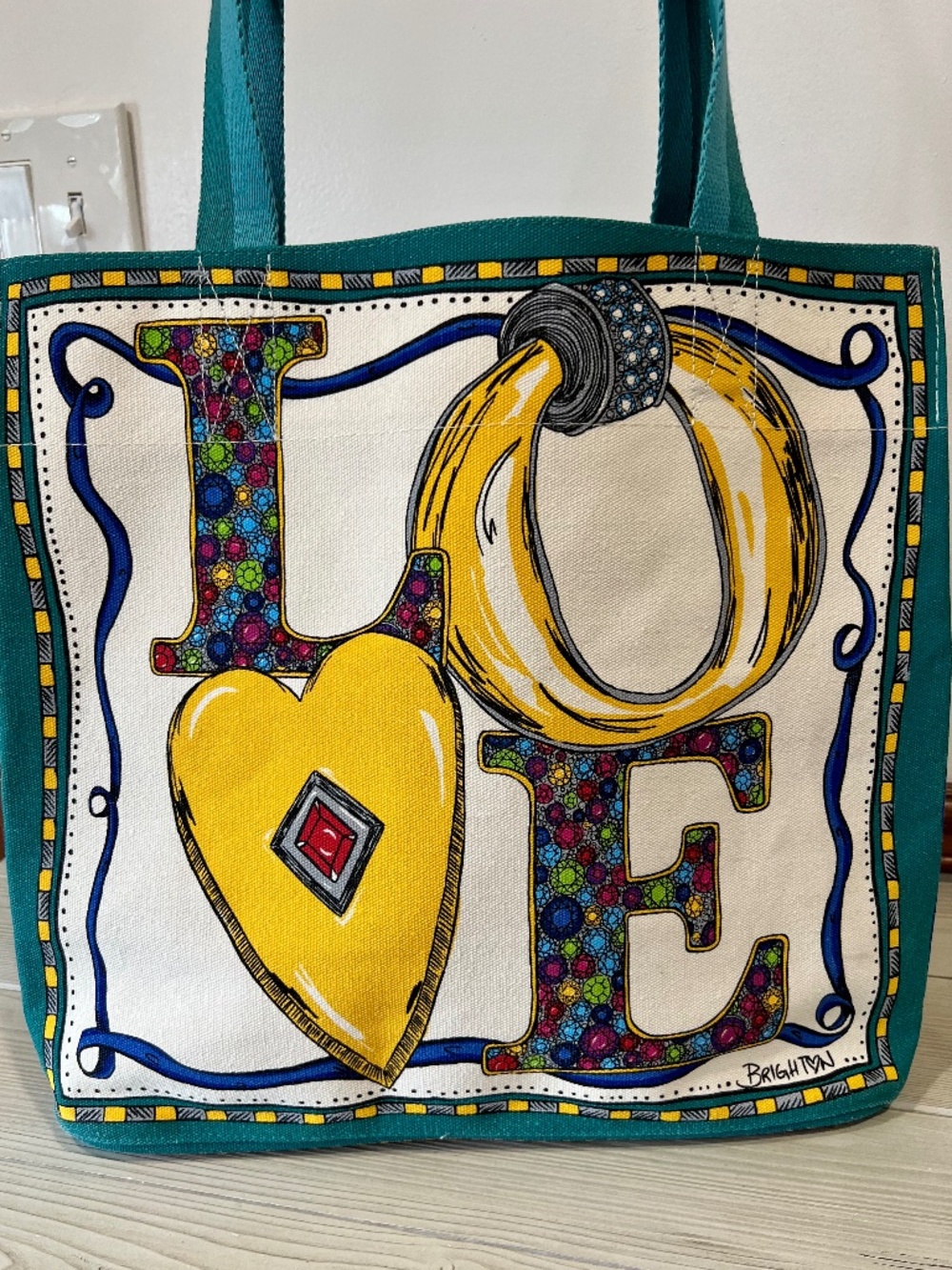 Brighton Charmed Love Canvas Tote Bag 2025 FINAL SALE - Picture 2 of 7